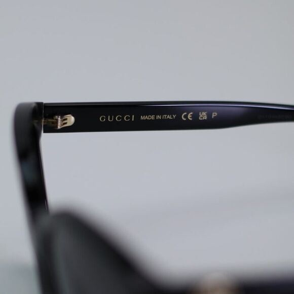 NEW Gucci Sunglasses GG1315S 002 Shiny Black/Grey Polarized Women Authentic